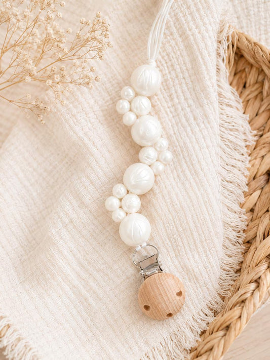 Bubbly Pearls Handmade Pacifier Clip